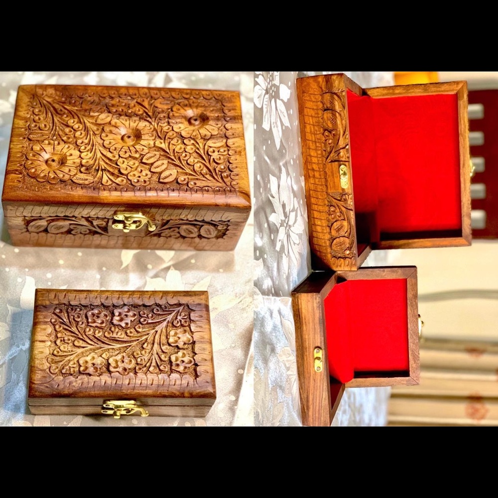 Hand made wooden jewelry box